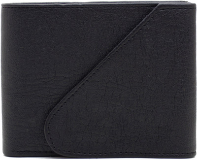 

flex boom Men Black Artificial Leather Wallet(4 Card Slots)