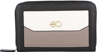 

E2O Fashion Women Black Fabric Wallet(11 Card Slots)