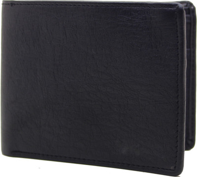 

flex boom Men Black Artificial Leather Wallet(4 Card Slots)