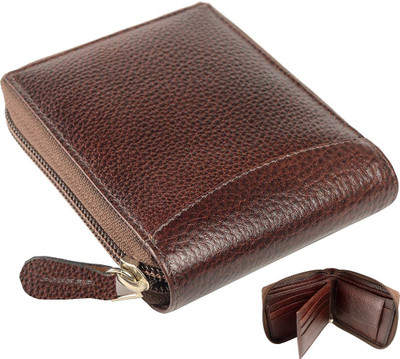 

mtuggar Men Brown Genuine Leather Wallet(6 Card Slots)