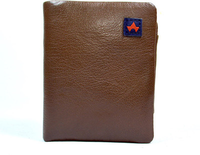 

LUNATIK Men Brown Genuine Leather Wallet(12 Card Slots)