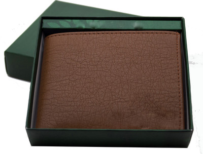 

MS Men Formal Brown Artificial Leather Wallet(10 Card Slots)