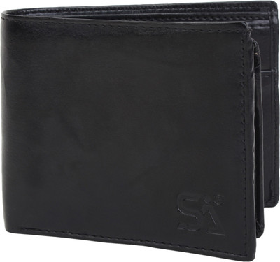 

ATSH Men Black Artificial Leather Wallet(5 Card Slots)