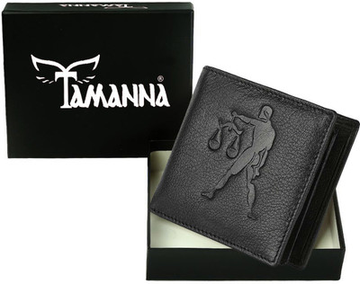 

Tamanna Men Casual Black Genuine Leather Wallet(8 Card Slots)