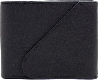 

flex boom Men Black Artificial Leather Wallet(4 Card Slots)