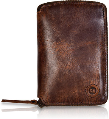

Golden RIders Men Tan Genuine Leather Wallet(8 Card Slots), Brown