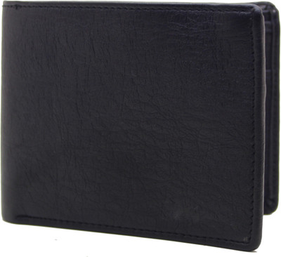 

flex boom Men Black Artificial Leather Wallet(4 Card Slots)