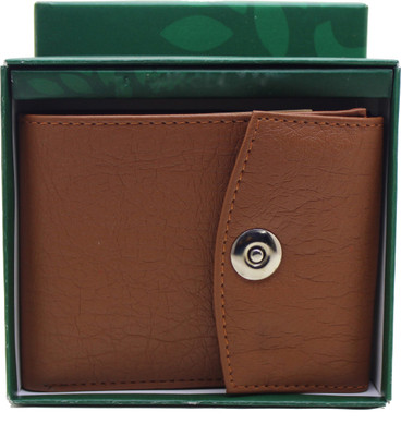 

flex boom Men Tan Artificial Leather Wallet(6 Card Slots)