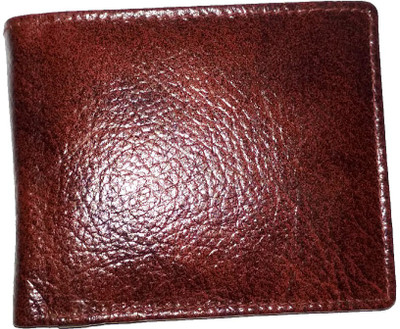 

HUSSAINS Men Brown Genuine Leather Wallet(6 Card Slots)