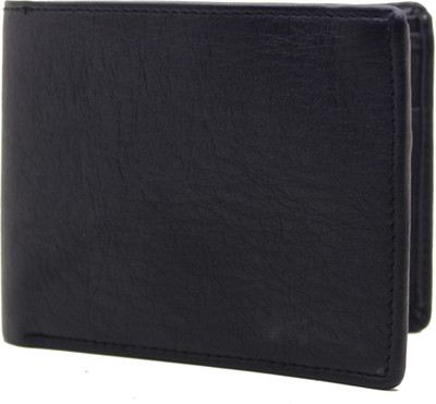 

flex boom Men Black Artificial Leather Wallet(4 Card Slots)