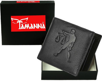 Tamanna Men Casual Black Genuine Leather Wallet(7 Card Slots)