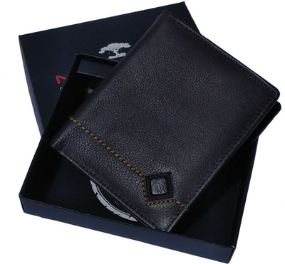 

Nukaichau Men Grey Genuine Leather Wallet(6 Card Slots)