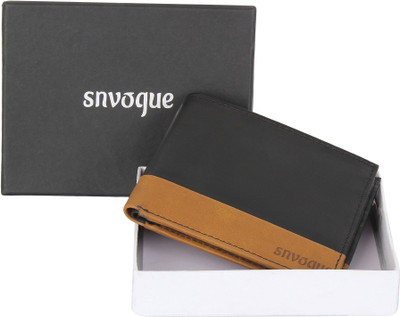 

SNVOGUE Men Casual Black, Tan Genuine Leather Wallet(7 Card Slots)