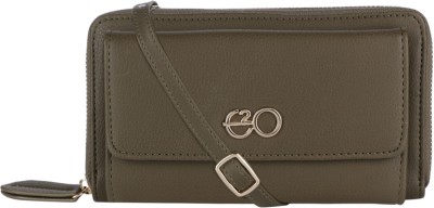 

E2O Fashion Women Green Fabric Wallet(11 Card Slots), Olive