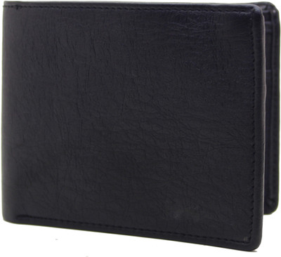 

flex boom Men Black Artificial Leather Wallet(4 Card Slots)