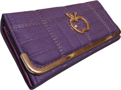 

Hims Women Purple Artificial Leather Wallet(6 Card Slots)