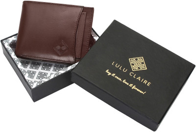 

Lulu Claire Men Brown Genuine Leather Wallet(4 Card Slots)