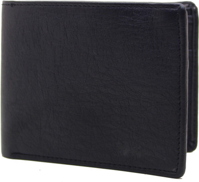 

flex boom Men Black Artificial Leather Wallet(4 Card Slots)