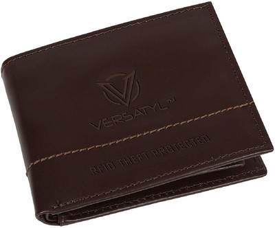

versatyl Men Brown Genuine Leather Wallet(6 Card Slots), Dark brown