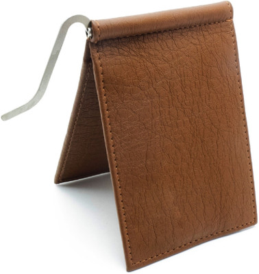

flex boom Men Brown Artificial Leather Money Clip(6 Card Slots)