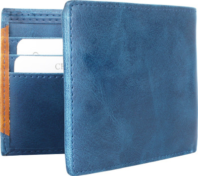 

WAAO Men Blue Artificial Leather Wallet(4 Card Slots)