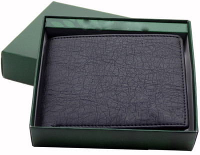

flex boom Men Black Artificial Leather Wallet(10 Card Slots)