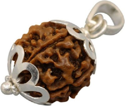 SHIVOHAM 10 Mukhi Nepal Rudraksha Silver Cap Lab Certified Wooden Yantra(Pack of 1)