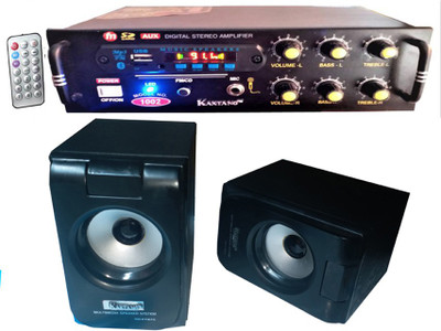 

Kaxtang -1002 Bluetooth Amplifier with BT/ USB/ SD Card / FM/AUX + Double Multimedia Stereo Speaker 160 W AV Power Amplifier(Black)