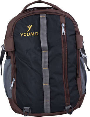 Young Glitter Backpack for 18-inch Laptop (Brown ) 4.5 L Laptop Backpack(Brown)