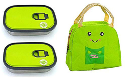 

INAAYA Tiffin Boxes & Thermal Carry Bag for Kids for School & Office Use Lunch / Diwali Gift For Friends & Office Staff Waterproof Lunch Bag(Green, 4 inch)