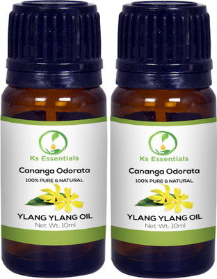 

Ks Essentials Ylang Ylang Essential Oil (Cananga Odorata) 100% Pure Natural & Undiluted (10ml)Each(10 ml)