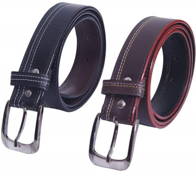 

Bluemoon Star Men Formal Blue, Maroon Artificial Leather Belt, Multicolor