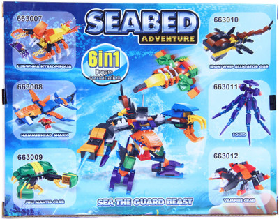 

Toys Bhoomi Hammerhead Shark Seabed Adventure Building Blocks for Kids Toy Puzzles(Multicolor)