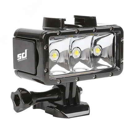 

Smiledrive Waterproof Underwater GoPro Action Camera LED Flash Light with 3 lighting modes & built-in battery-Sports Cam Accessory (Horizontal) 300 Camera LED Light