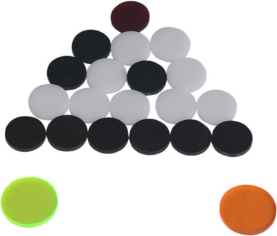 

Vizorr Acrylic Plastic Carrom Coin With Multicolour Striker Carrom Pawns (Pack of 19) Carrom Pawns(Pack of 19)