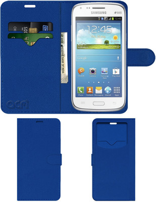 ACM Flip Cover for Samsung Galaxy Core(Blue, Cases with Holder)