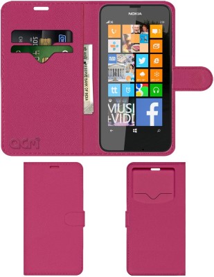 ACM Flip Cover for Nokia Lumia 630(Pink, Cases with Holder, Pack of: 1)