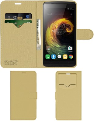 ACM Flip Cover for Lenovo K4 Note(Gold, Cases with Holder, Pack of: 1)