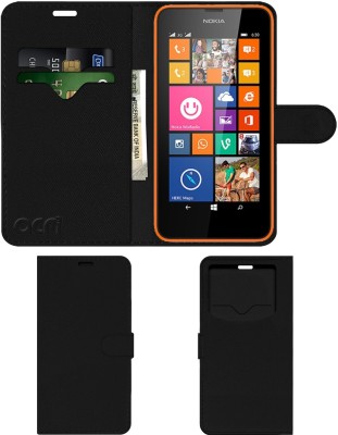 ACM Flip Cover for Microsoft Lumia 630 Dual Sim(Black, Cases with Holder, Pack of: 1)