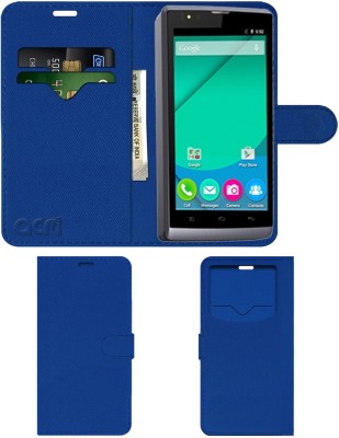 ACM Flip Cover for Micromax Canvas Blaze 4G Plus Q414(Blue, Cases with Holder, Pack of: 1)