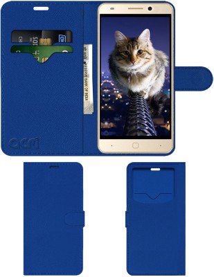 ACM Flip Cover for Intex Aqua Super 4g(Blue, Cases with Holder, Pack of: 1)