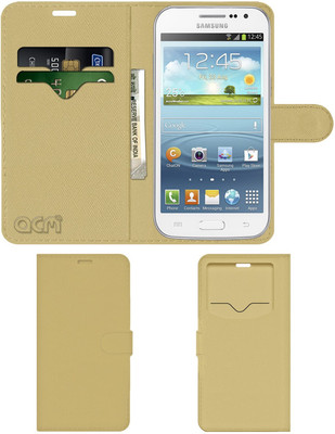 ACM Flip Cover for Samsung Galaxy Win Grand Quattro I8552(Gold, Cases with Holder)