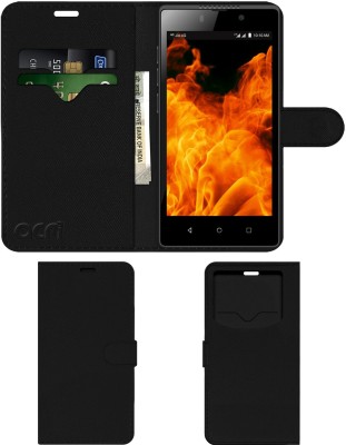 ACM Flip Cover for Lyf Flame 8(Black, Cases with Holder, Pack of: 1)