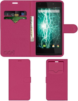 ACM Flip Cover for Lava Iris Fuel 10(Pink, Cases with Holder, Pack of: 1)