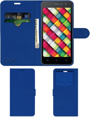 ACM Flip Cover for Intex Cloud Crystal 2.5d(Blue, Cases with Holder, Pack of: 1)