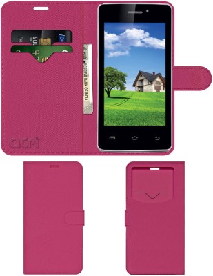ACM Flip Cover for iBall Andi 4P Class X(Pink, Cases with Holder, Pack of: 1)