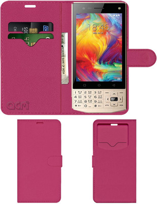 ACM Flip Cover for Jivi Revolution Tnt3(Pink, Cases with Holder, Pack of: 1)