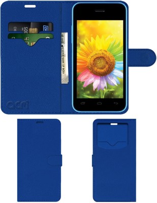 ACM Flip Cover for Spice Flo Rainbow M6111(Blue, Cases with Holder, Pack of: 1)