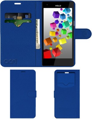 ACM Flip Cover for Xolo Cube 5.0(Blue, Cases with Holder, Pack of: 1)