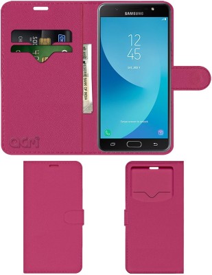 ACM Flip Cover for Samsung Galaxy J7 Max(Pink, Cases with Holder, Pack of: 1)